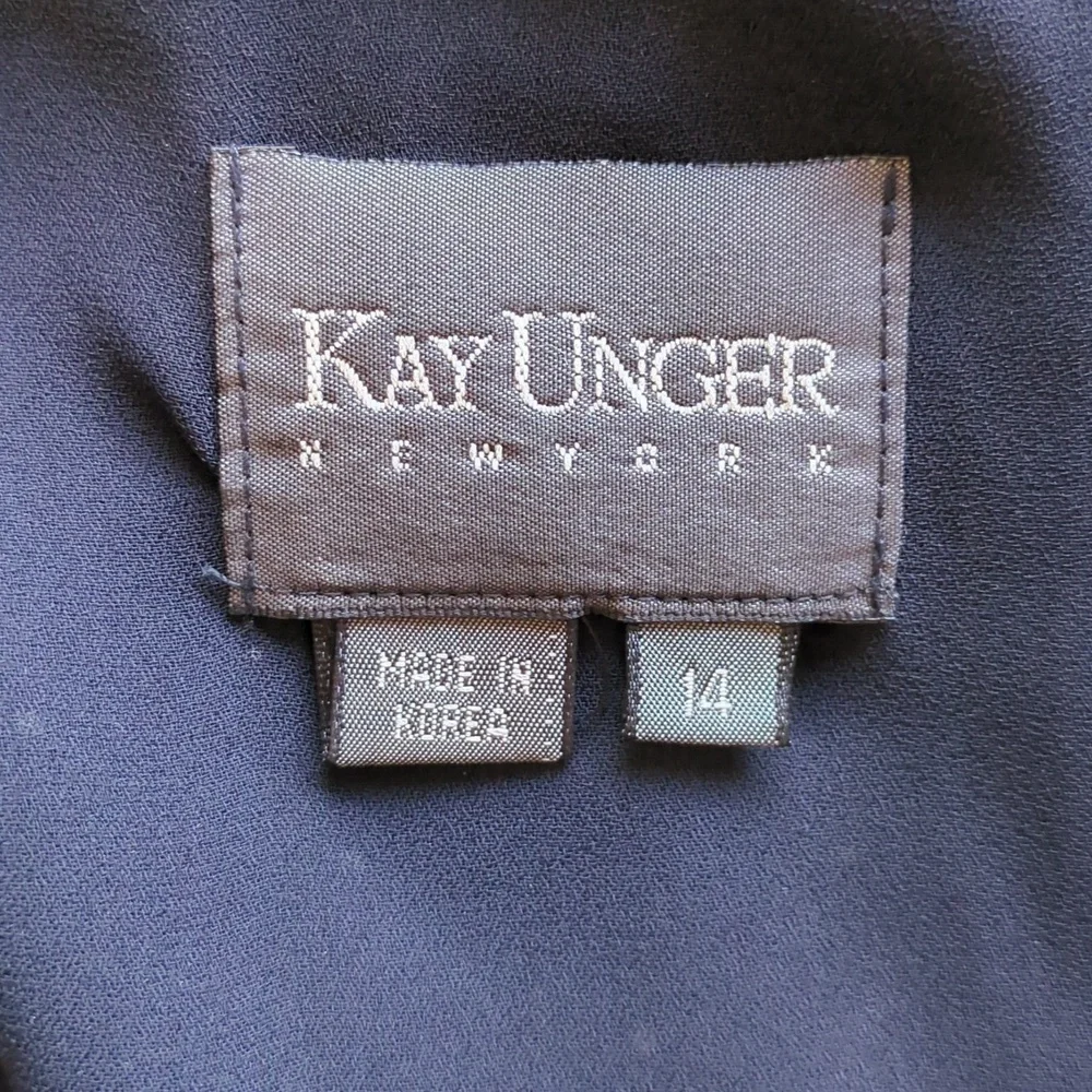 Kay Unger New York Pleated Polka Dot Dress Vintage 80's - Picture 8 of 12